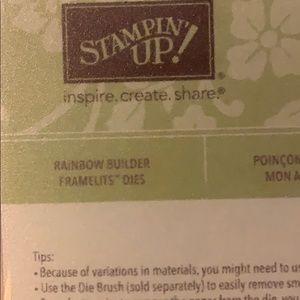 NWT Stampin up framelits rainbow builder